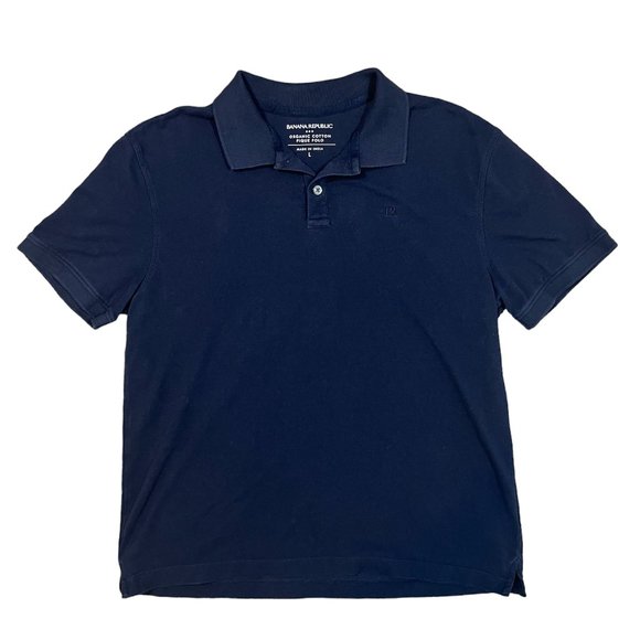 BANANA REPUBLIC ORGANIC COTTON PIQUE POLO SIZE L - Picture 2 of 5